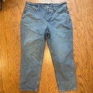 J. Crew Factory High-Rise Straight Blue Denim Jeans Size 33